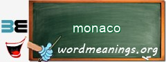 WordMeaning blackboard for monaco